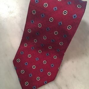 ERMENEGILDO ZEGNA red pin-dot silk tie